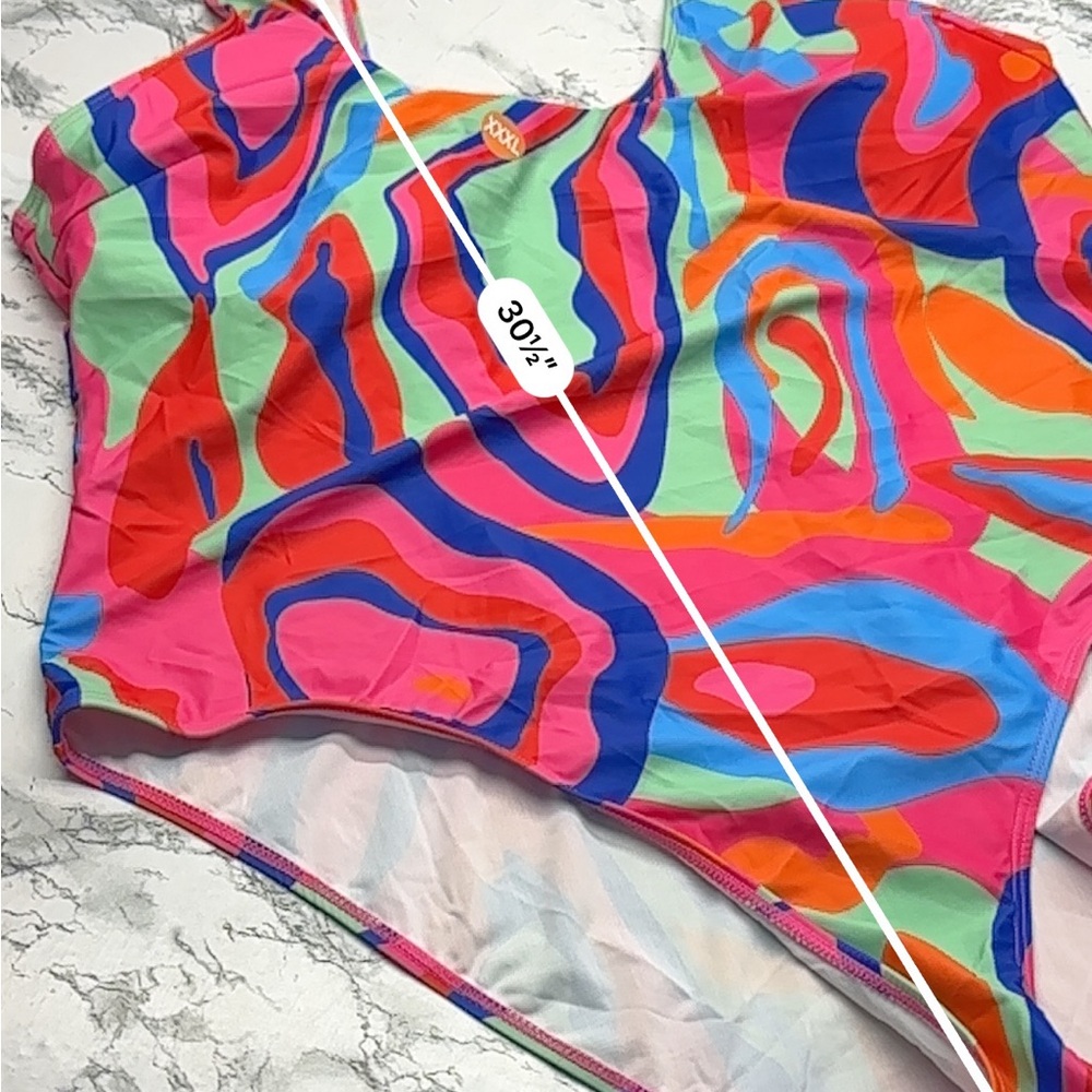 Colorful Abstract Swimsuit - Picture 3 of 6